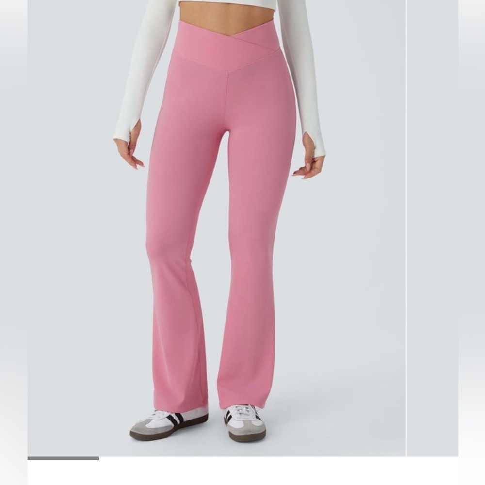 HALARA Pink Flare Leggings NWOT